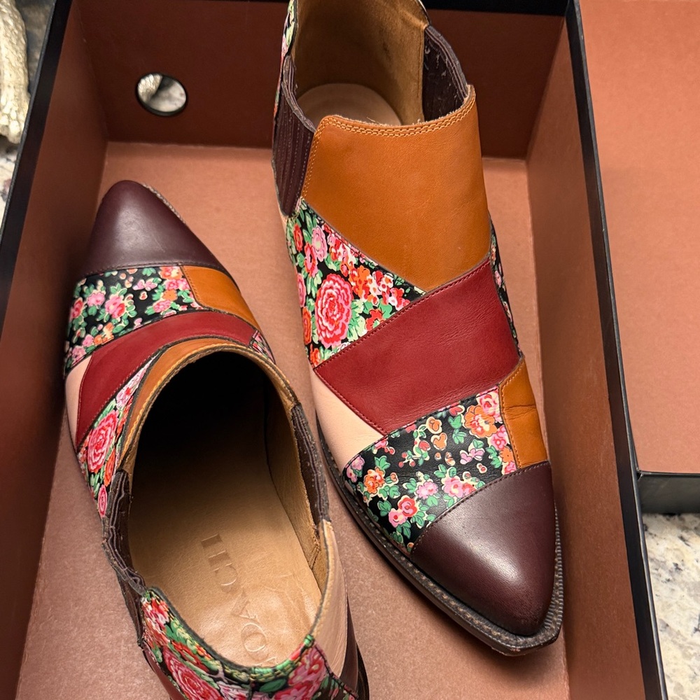 Coach Multicolor Patchwork Ankle Boots - image 1